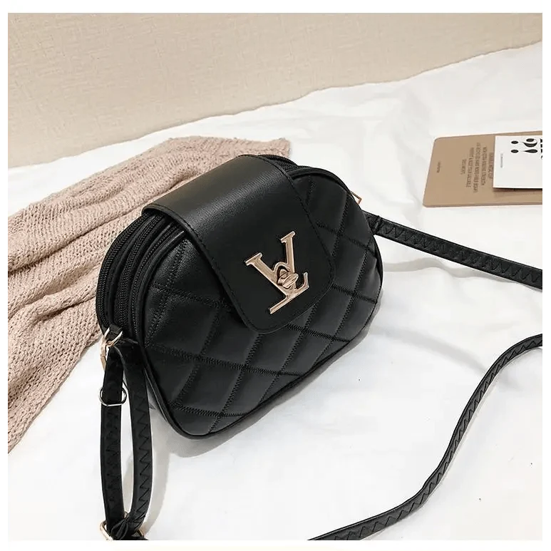 Black Beauty Women's Shoulder Crossbody Bag For Females Fashionable Handbag PU Famous Designer Clutch