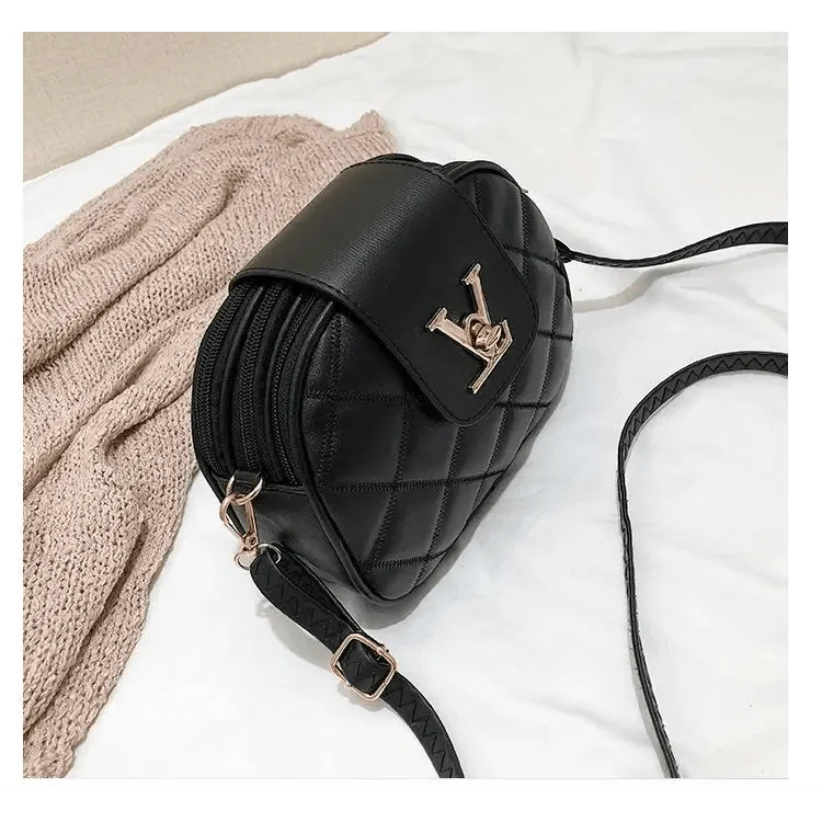 Black Beauty Women's Shoulder Crossbody Bag For Females Fashionable Handbag PU Famous Designer Clutch