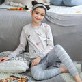 Boys Girls Sleepwear Winter Cotton Pajamas Sets Children Home Wear For Boy Pajamas Kids Nightwear Teenage Pajamas Clothes Sleepwear Suit Comfortable Thin Leisure Sleep Lounge Sleepwear for Adults Women Jogging Home wear
