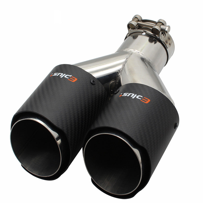 Universal Silver Stainless Steel Exhaust Pipe Muffler