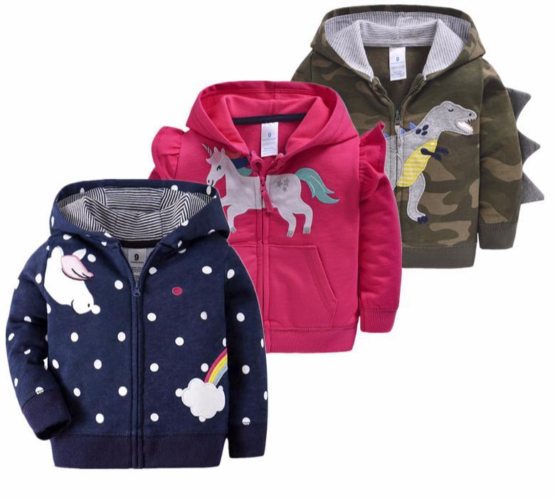 Luxury Printed New Trend Newborn Baby Hooded  Cotton Sweater For Baby Girl/boys In Elegant Modern Luxury Style With Unicorn