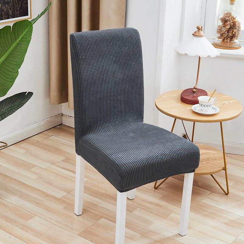 Chair Cover Polyester Fiber Elastic Stool Cover Hotel Restaurant Chair Antifouling Cover  Washable Spandex Kitchen Chair Covers for Dining Room Christmas Decoration Holiday Party Protector for Kitchen