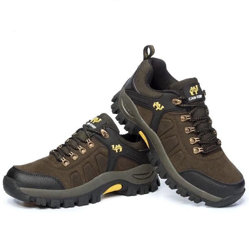 Classic Style Men's Hiking Shoes Lace-Up Sports Outdoor Jogging Hiking Climbing Shoes Mid High Top Shock-Absorbing Anti-Slip Water Resistant Work Outdoor Shoes