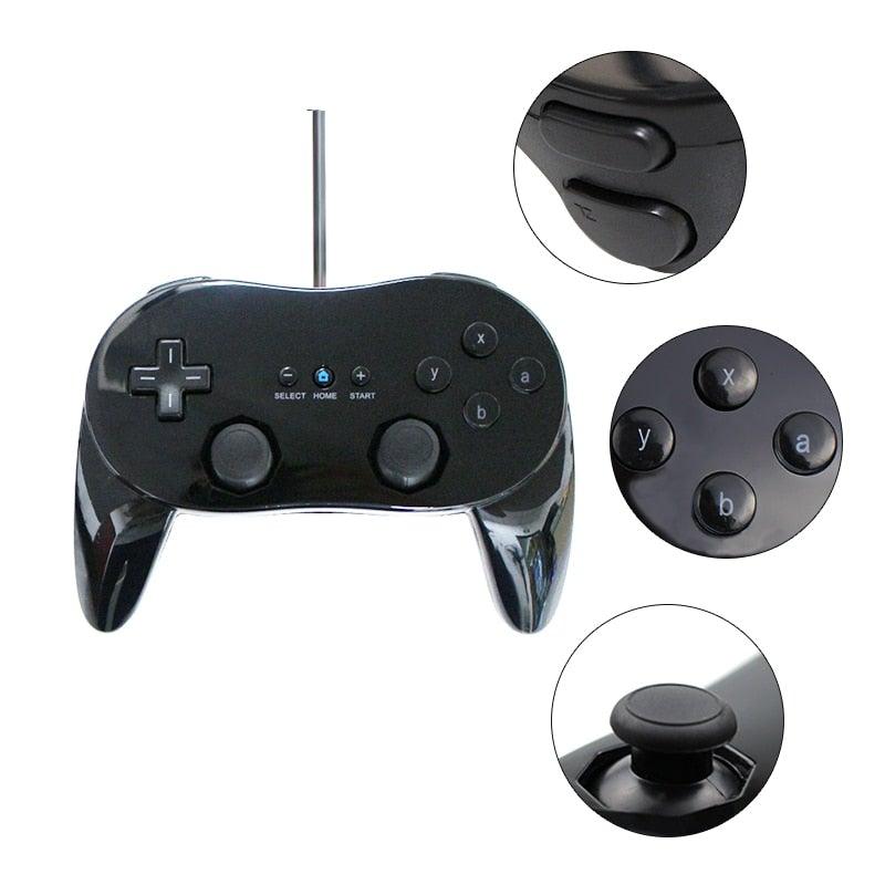 Classic White And Black Wired Pro Remote Game Controller Compatible With PC Laptop