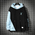 Cool Luxury Spring Autumn Striped Hoodie Sweatshirt Men's Thick Fleece Hip Hop High Streetwear Clothes Unique Design Long Sleeve Hoodies Casual Drawstring Hooded Sweatshirts