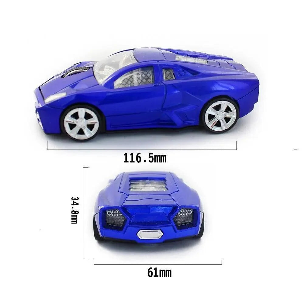 Cool Wireless Gaming Mice 2.4Ghz USB Receiver Wireless Sports Car Mouse Fashion 1600DPI Ergonomic 3D Mini Mice For PC Laptop