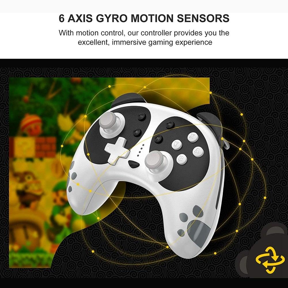 Cute Black White Joystick Wireless Bluetooth Panda Joystick Remote Controller Gamepad Compatible With For PC Laptop