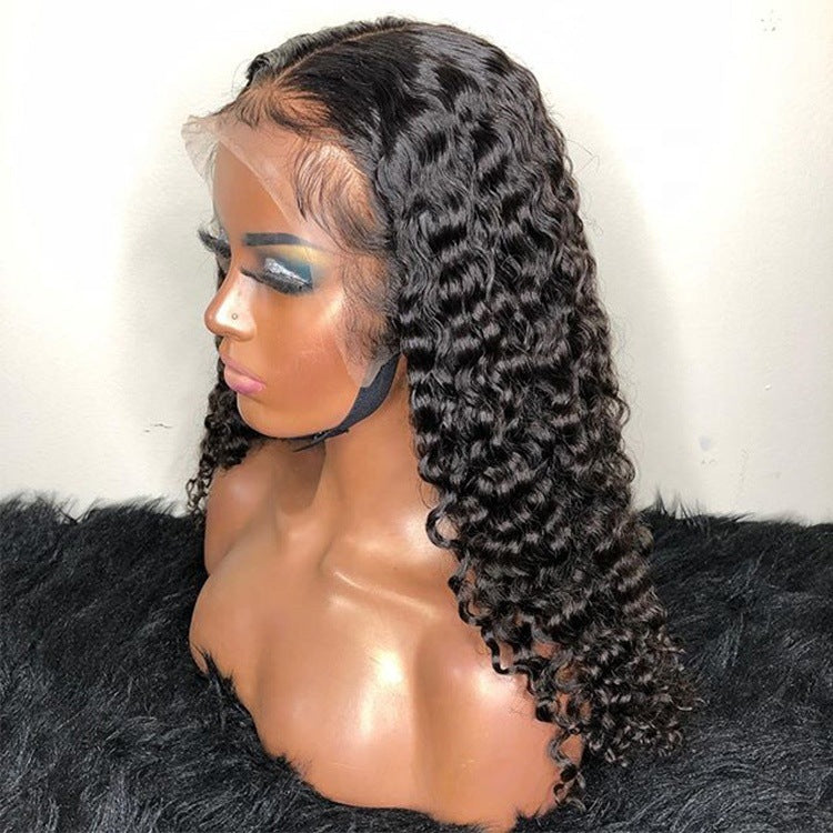 Fashionable Synthetic Headband With Black Long Curly Hair