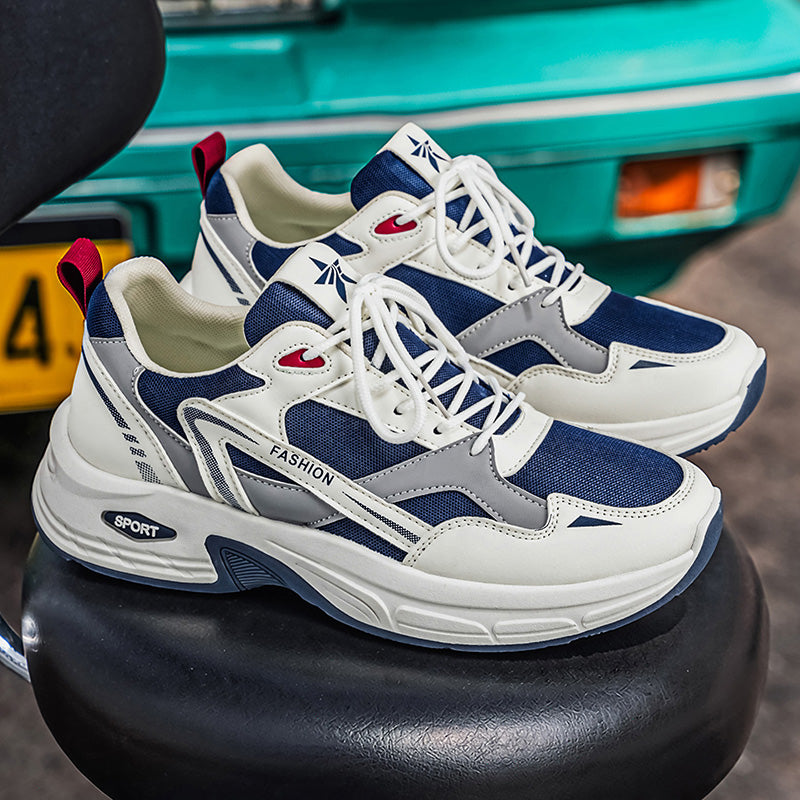 Men's Sports Shoes, New 2026 Summer Breathable Mesh Running Shoes, Platform Dad Sneakers For Male Students
