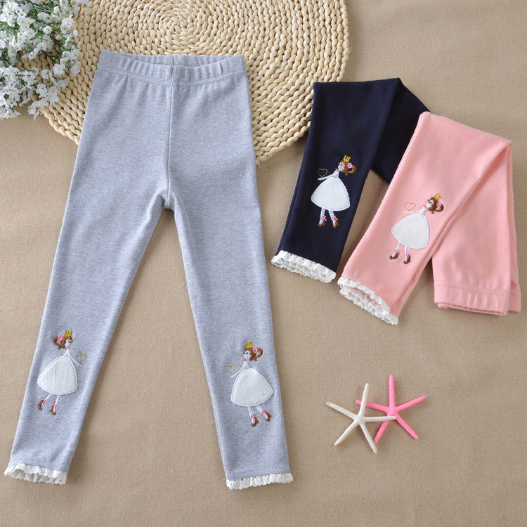 Leggings Medium And Large Girls' Cotton Trousers