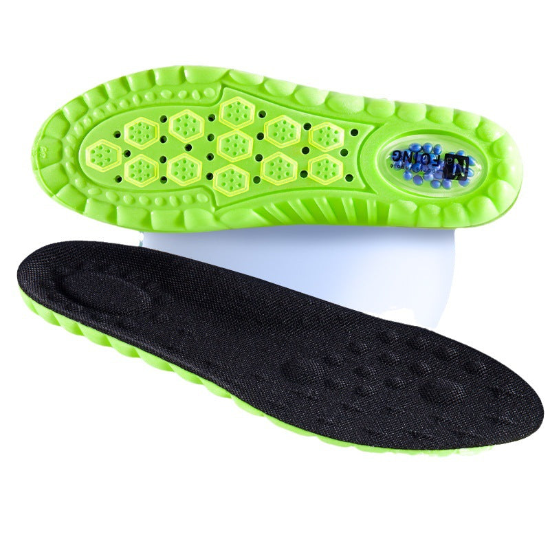 Pu Air Cushion Shock Absorption Thickened Massage Breathable Sweat Absorbing Argy Wormwood Insole