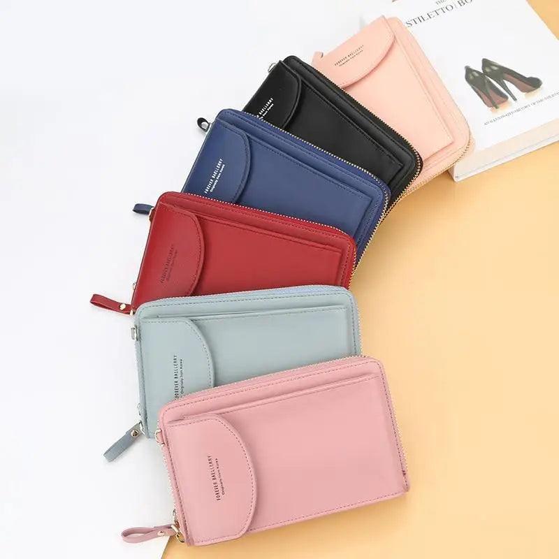 Dazzling Women Wallet Bags Big Card Holder Clutch Messenger Long Shoulder Straps - Trendy Designer Female Clutch Cross Body Bag