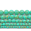 Handmade Green Turquoise Round Bead Jewelry Kit