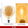E14 E27 Retro LED Spiral Filament Light Bulb 4W 220V C35 G45 A60 T45 ST64 T185 T225 G80 G95 G125 Vintage Edison Lamp Vintage Filament Light Bulbs Globe Round