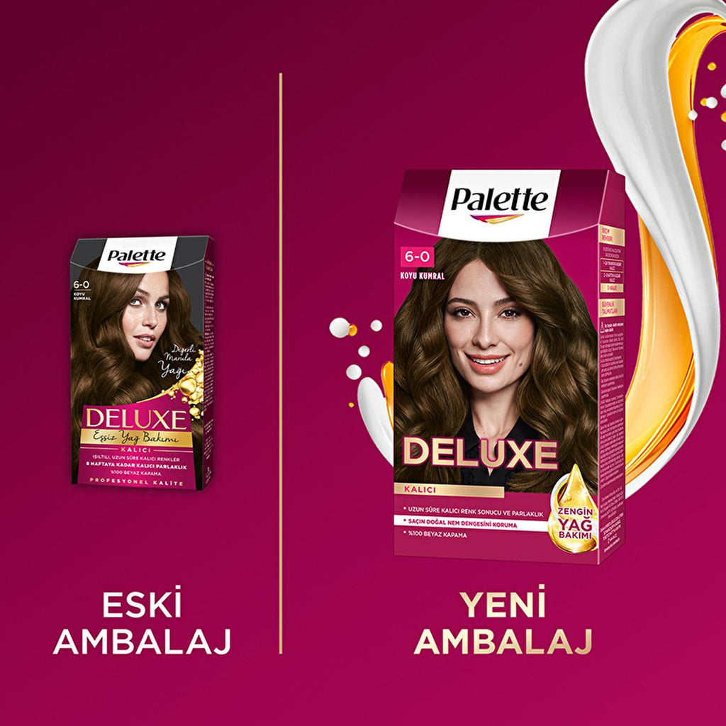 Palette Deluxe Dark Ash Blonde Hair Dye: Long Lasting Color & Shine, Deep Conditioning Micro Oils