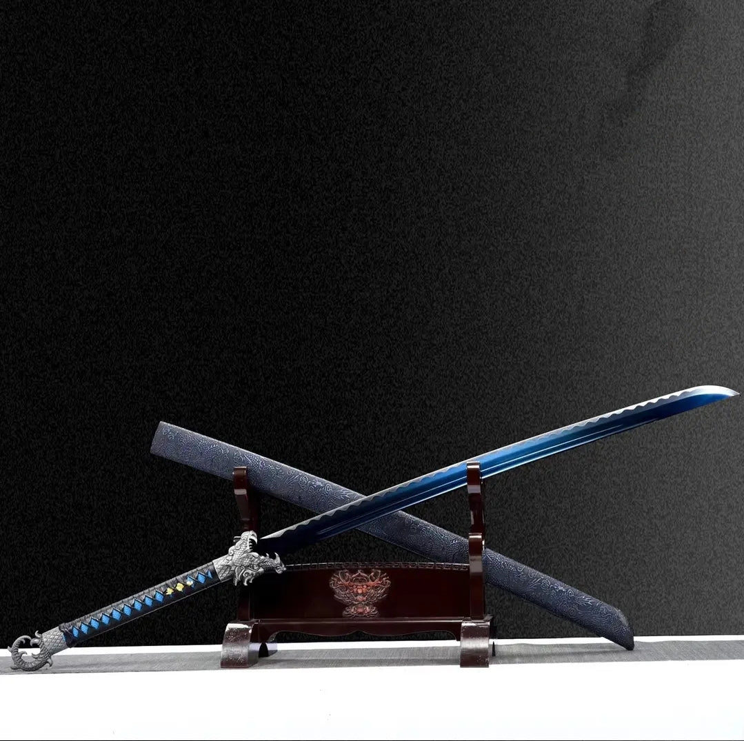 Youlan Integral Embroidered Spring Saber High Manganese Steel Self-Defense Cold Weapon  Collection-Grade  Unsharpened