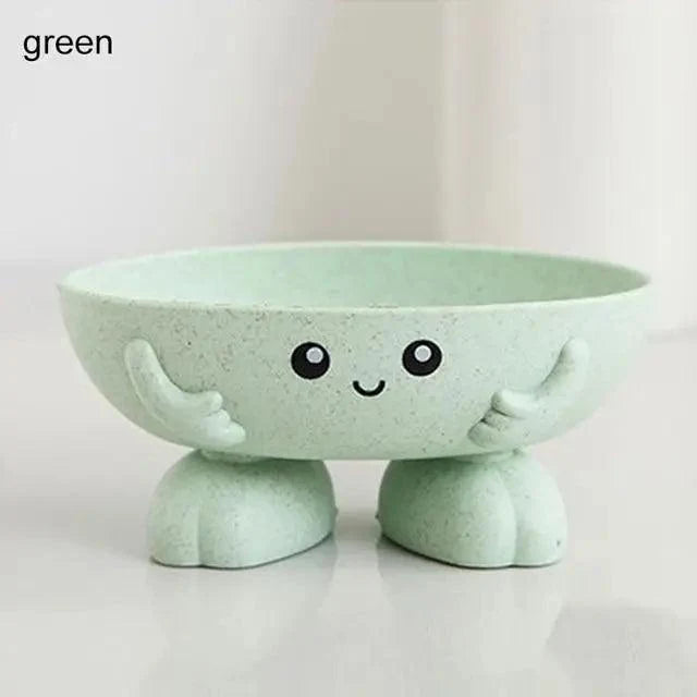 Eco-friendly 1Pcs Soap Box Non-slip Soap Dish Bathroom Supplies Soap Holder Cartoon Shape Soap Holder Cute Soap Dish for Kids Children Creative Lovely Bar Soap Tray Counter for Shower Bathroom Kitchen Countertop