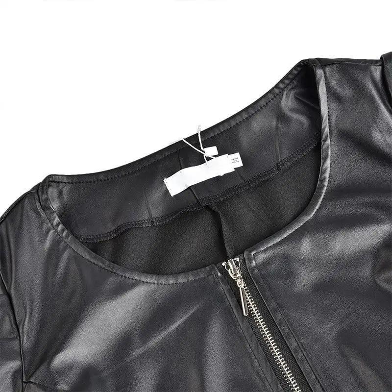 Elegance Autumn And Winter New Solid Color Jacket For Women's PU Leather Warmth Fashion Long-Sleeved Jacket For Women
