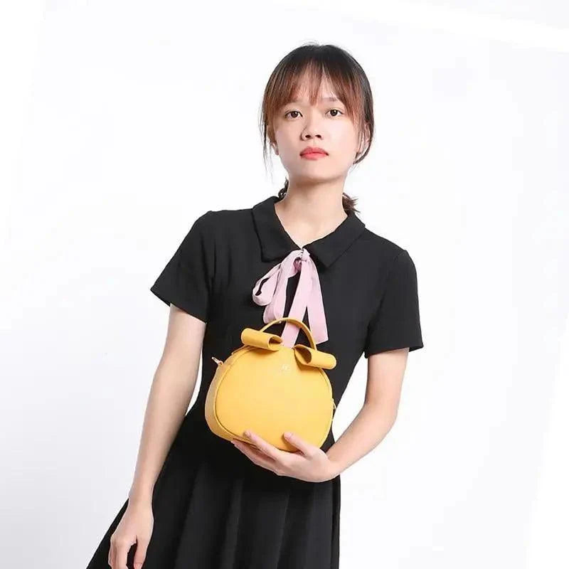 Elegant Cute Geometrical Women Handbag Soft PU Leather Women's Crossbody Messenger Bags Round Ladies Shoulder Bag