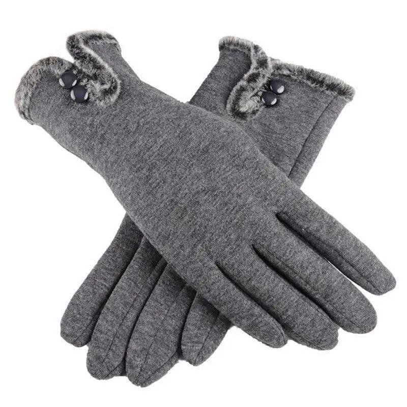 Elegant Red Autumn Full Finger Warm Women Gloves Classic Soft Comfortable Winter One Size Gloves For Women
