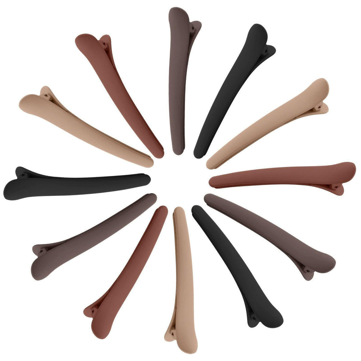 Brown Matte Hair Styling Tool Bang Clip