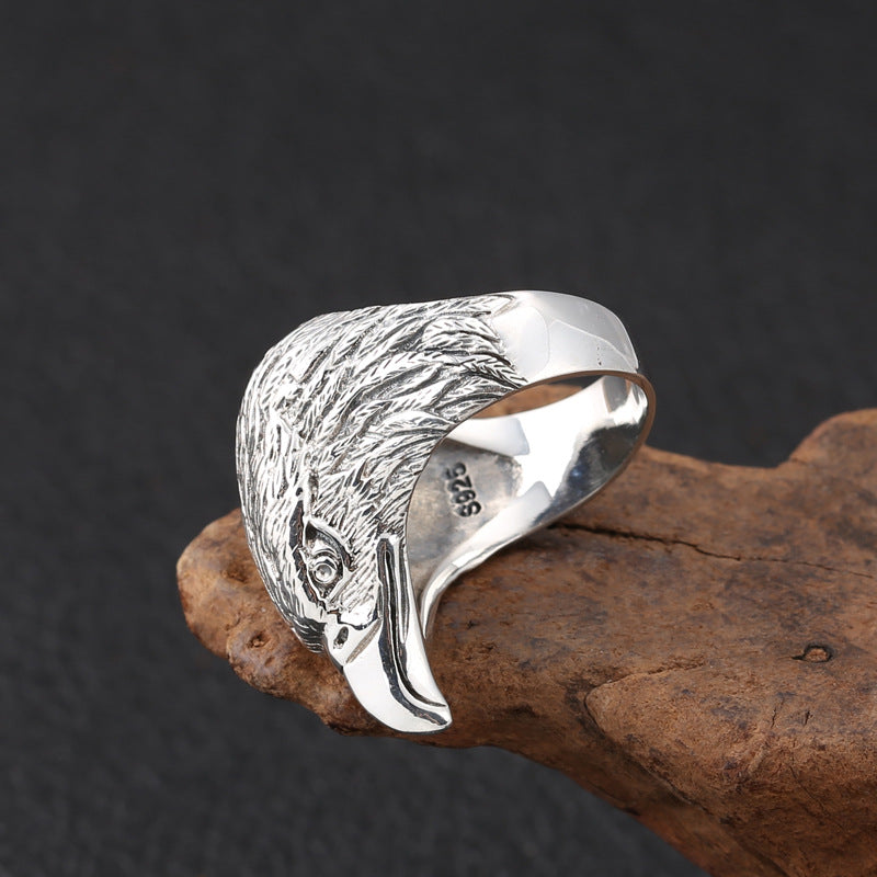 Personalized Creative Eagle Head Men's Ring