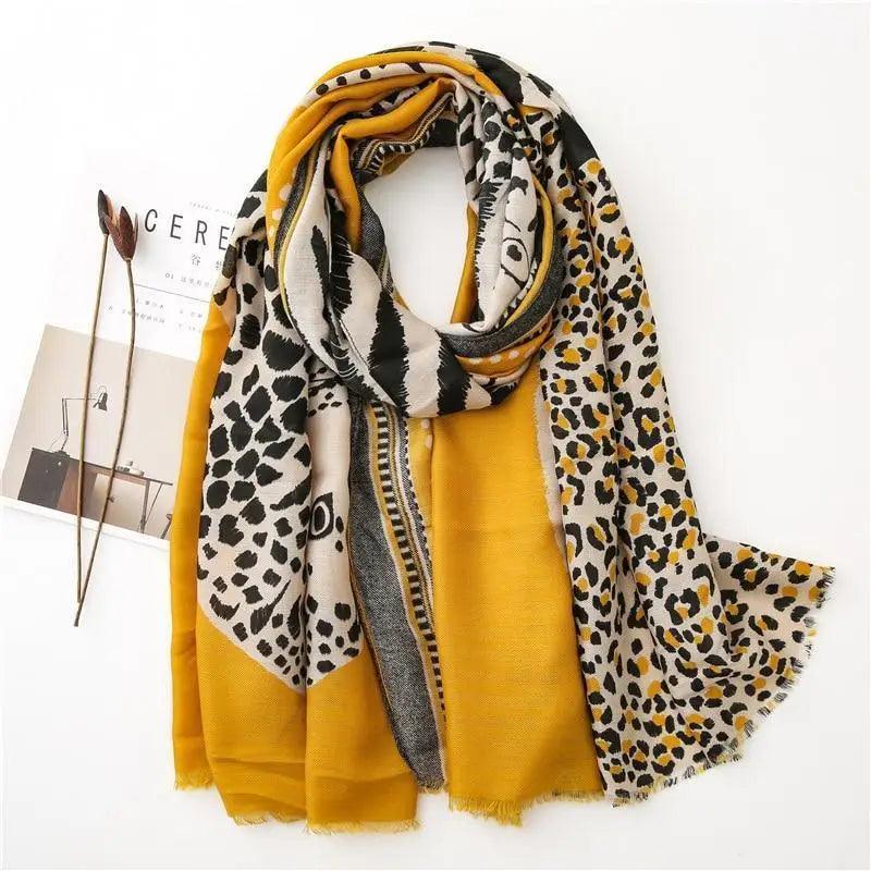Fashion Leopard Scarf Women High Quality Autumn Winter Wrap Stylish Casual Wear Scarfs For Women Elegant Women's Scarf Fashion Scarf