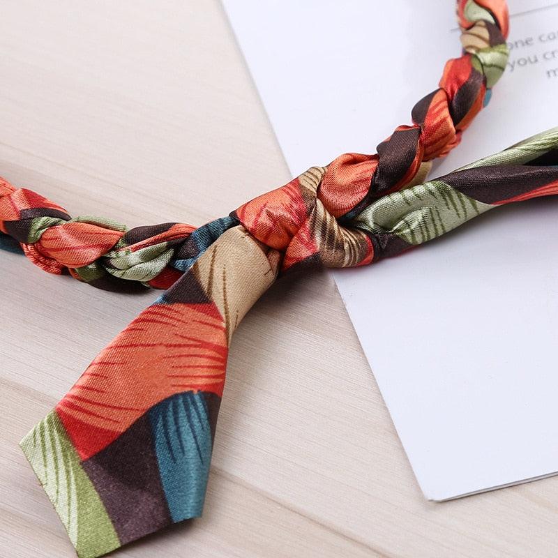Fashion Women Chiffon Floral Bowknot Braid Headbands Ladies Girl Rabbit Ears Hairband Elastic Banana Leaf Beach Gorgeous Hair Accessories For Women
