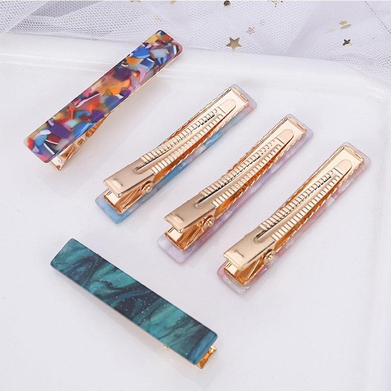 Fashion Women Metal Acetate Hair Pin Clip Leopard Hair Clip Geometric Hairpins Hairgrips Barrette Hairpin Gorgeous Hair Accessories For Women