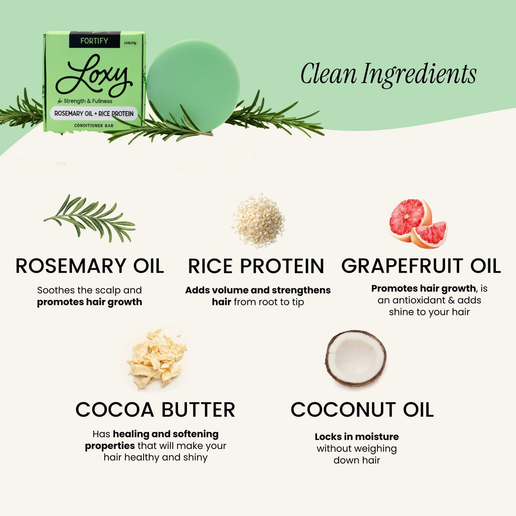 Fortify: Volumizing & Strengthening Conditioner Bar with Rosemary Oil & Rice Protein