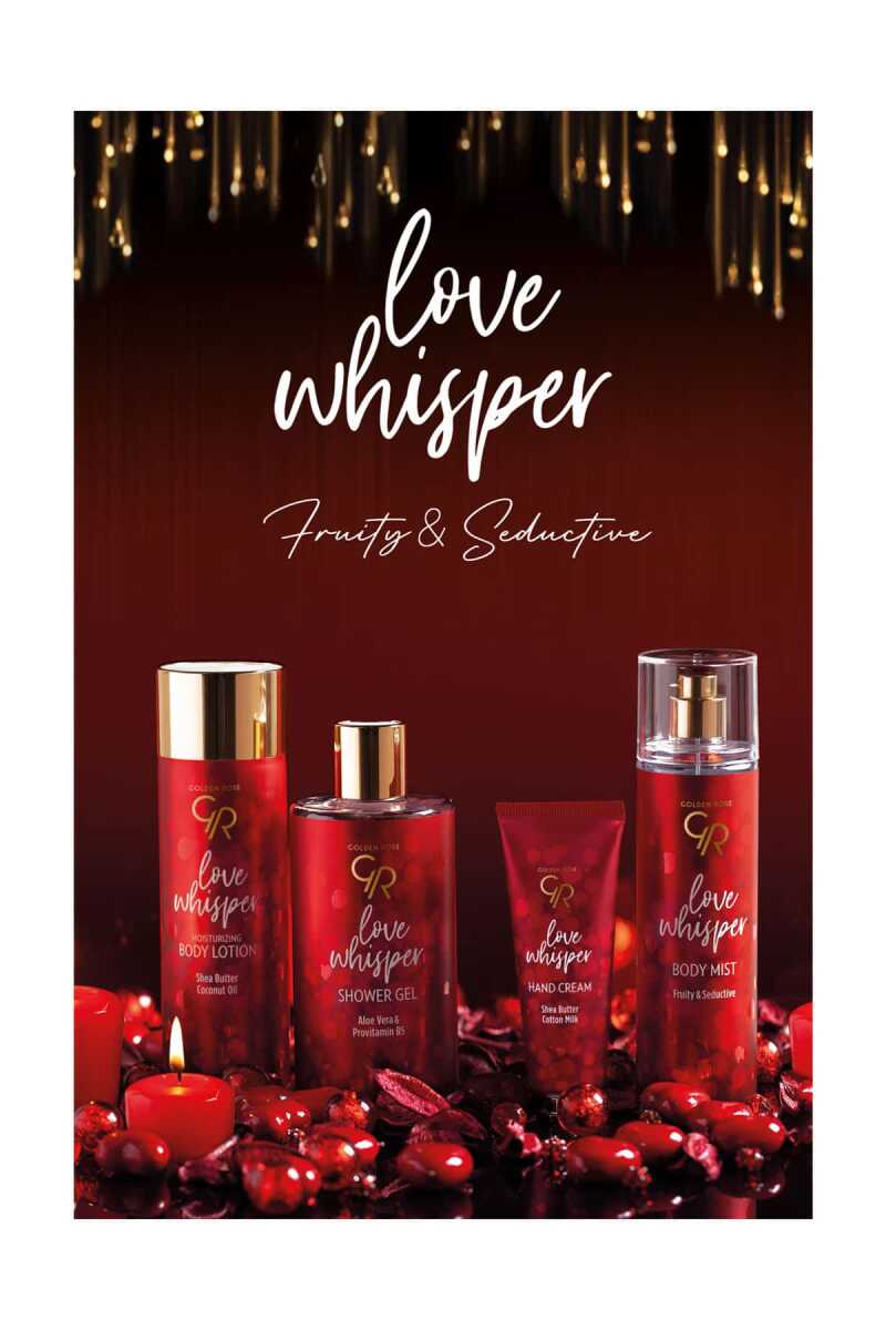 Golden Rose Love Whisper Body Mist with Red Berry and Peach Scent