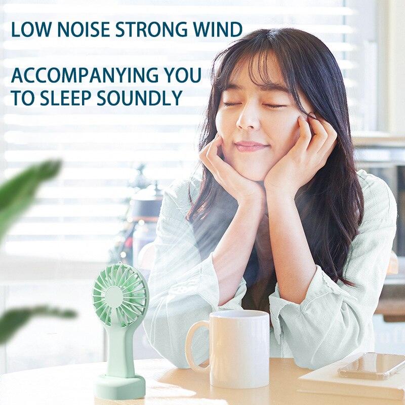 Handheld Small Fan Cooler Portable Small USB Charging Fan Mini Silent Charging Desk Dormitory Office Student Gifts Long Endurance Rechargeable Personal Fan for Kids Girls Women Men Home Office Indoor Outdoor Travel