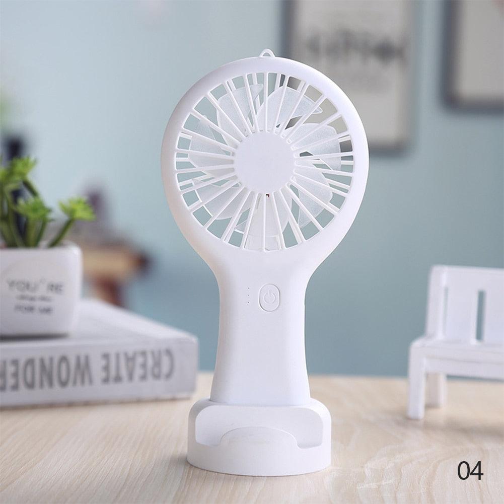 Handheld Small Fan Cooler Portable Small USB Charging Fan Mini Silent Charging Desk Dormitory Office Student Gifts Long Endurance Rechargeable Personal Fan for Kids Girls Women Men Home Office Indoor Outdoor Travel