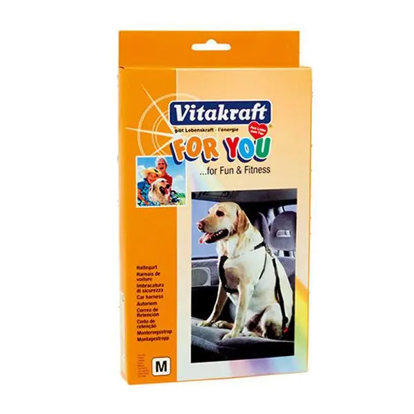 Vitakraft Adjustable Dog Car Safety Harness Medium Size with Leash Attachment