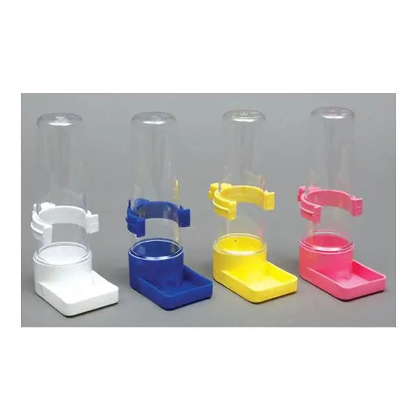 Quik Budgie Water Feeder - Clear Acrylic Bird Drinker for Fresh Water