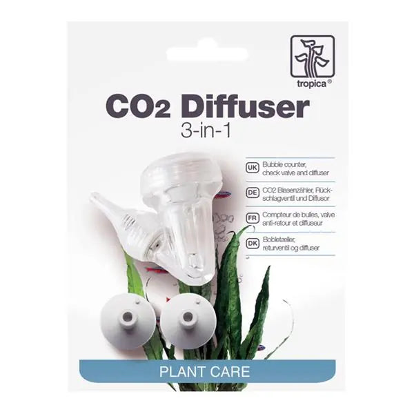Tropica CO2 Diffuser 3-in-1 with Check Valve for Aquariums up to 100 L