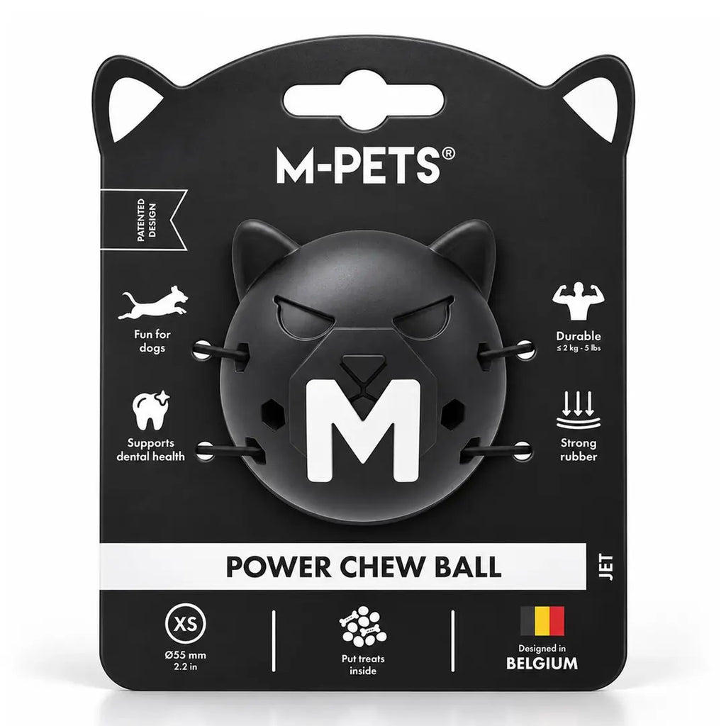 M-Pets Power Chew Ball Rubber Dog Toy Jet XS - Durable Small Breed Chew Ball