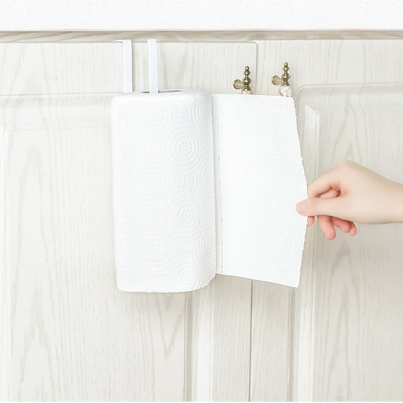 Kitchen Bathroom Toilet Paper Holder Tissue Storage Organizers Rack Roll Paper Holder Hanging Towel Holder Home Durable Roll Paper Towel Rack For Kitchen Bathroom Toilet Pantry Decor