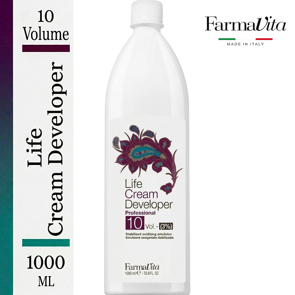 Farmavita Life 10 Vol Developer Cream, 1000 ml Hair Color Activator