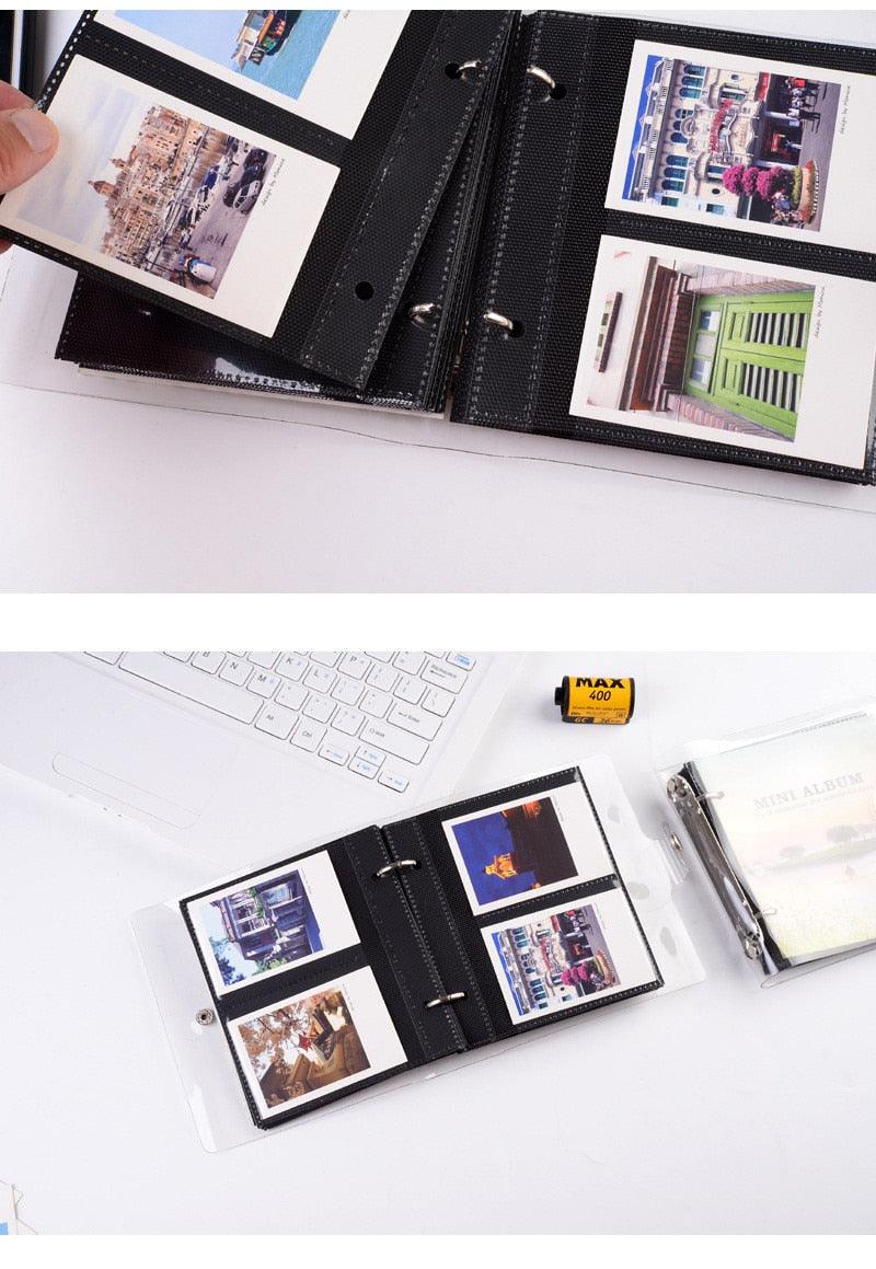 Light and Shadow Series Photo Album Ticket Storage Postcard 3 Inch memory 100 Pockets for Fujifilm Mini Film Paper Baby Family Scrapbook Albums DIY Memorable Gifts For Loved Ones