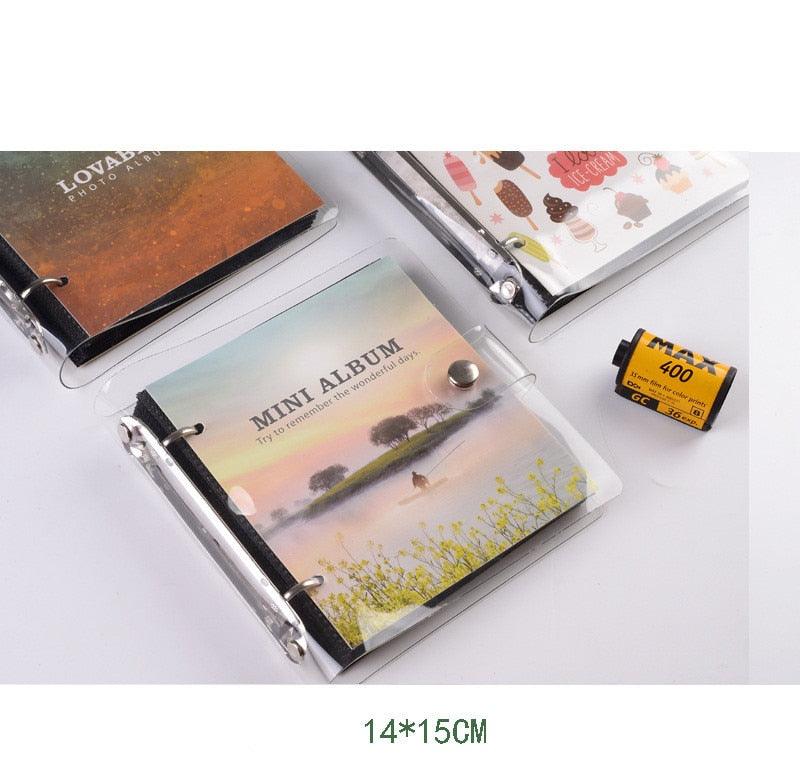 Light and Shadow Series Photo Album Ticket Storage Postcard 3 Inch memory 100 Pockets for Fujifilm Mini Film Paper Baby Family Scrapbook Albums DIY Memorable Gifts For Loved Ones