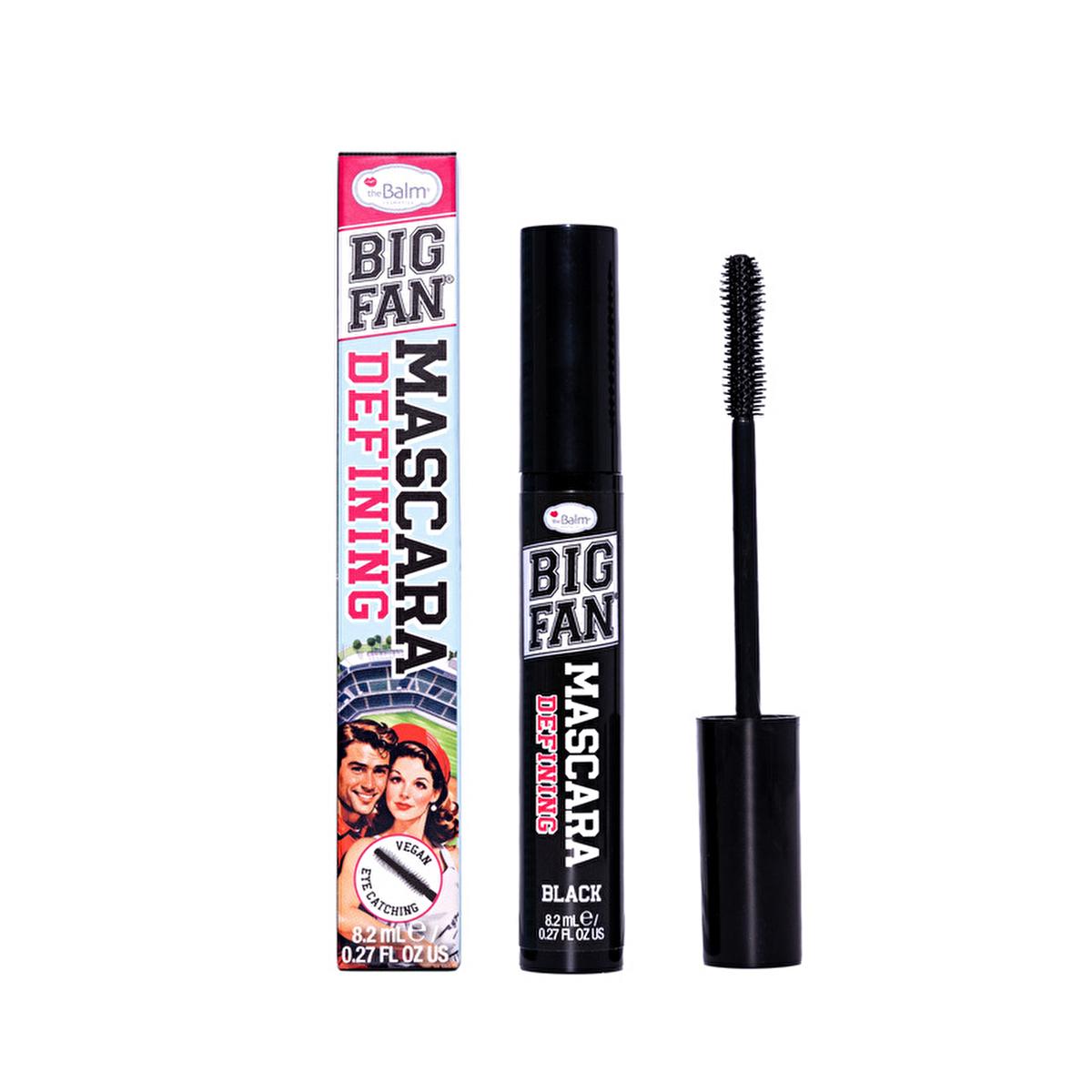 theBalm Big Fan Defining Mascara: Xtra-Lush Brush for Volumizing & Long-Lasting Eyelash Enhancement – Achieve Dramatic, Thick Lashes All Day.