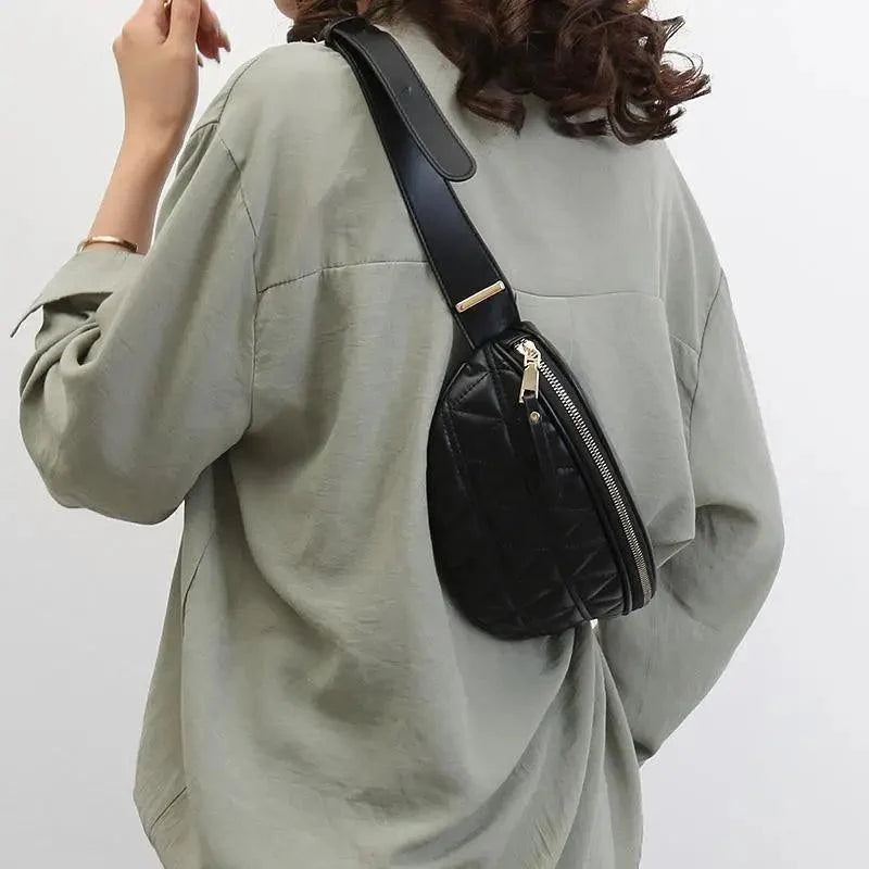 Luxurious Women PU Leather Waist Bags Waterproof Belt Bag Cross Body Fanny Pack Travel Bum Bag