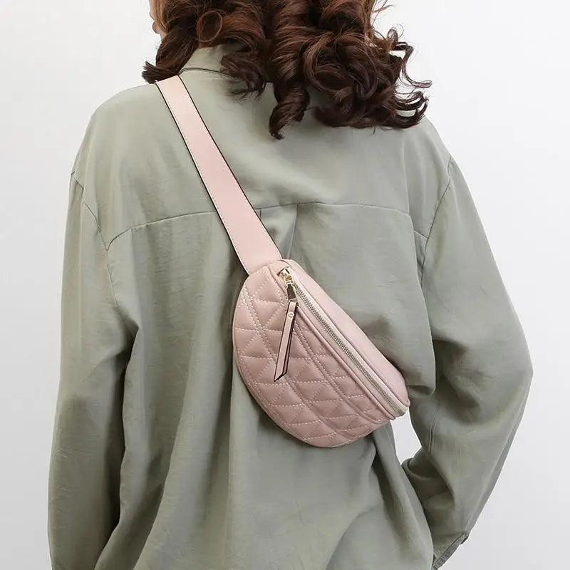 Luxurious Women PU Leather Waist Bags Waterproof Belt Bag Cross Body Fanny Pack Travel Bum Bag