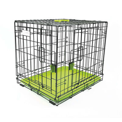 M-Pets Voyager 2-Door Dog Crate Secure Lock Large Green 91cm