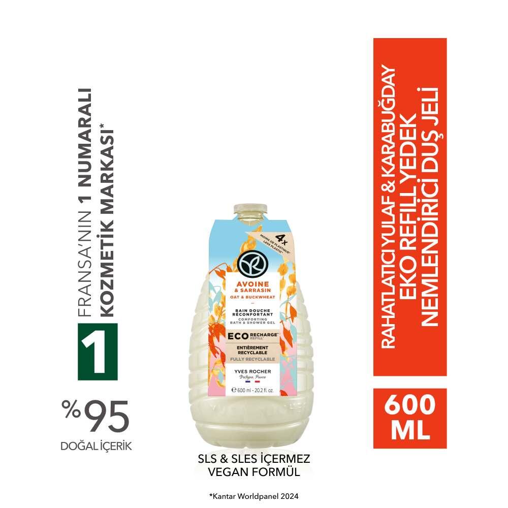 Yves Rocher Eco Refill Moisturizing Oat & Buckwheat Shower Gel 600ml