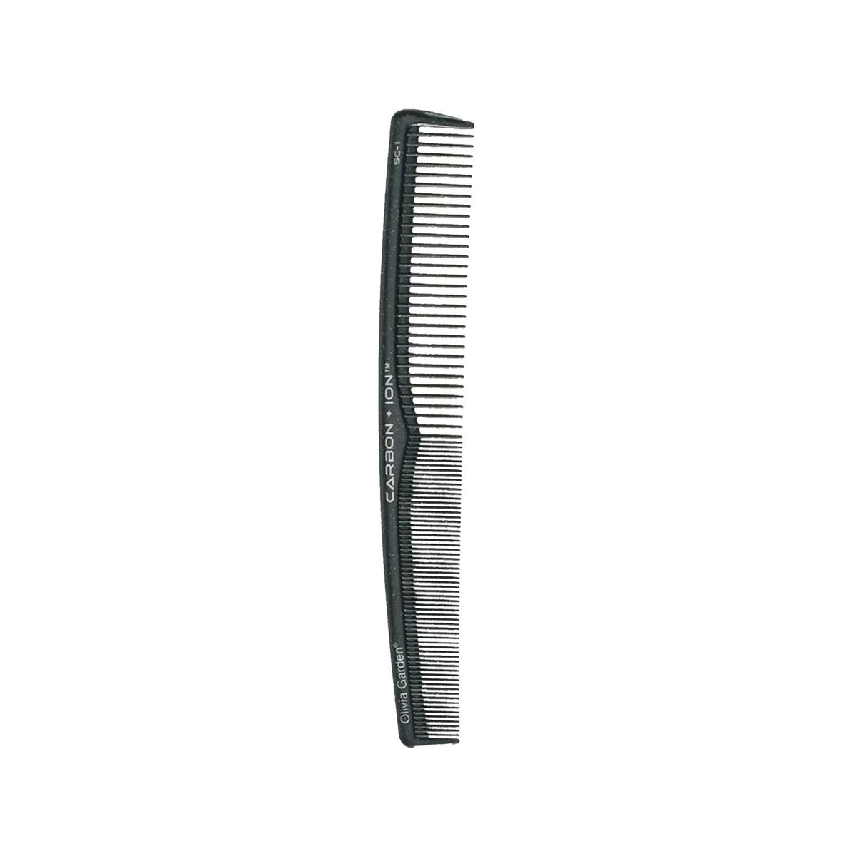 Olivia Garden Carbon + Ion Comb SC-1: Professional Anti-Static Hair Comb for Detangling, Styling, & Smoothing Frizz, Adding Shine