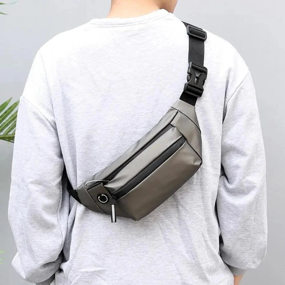 Men Blue Waterproof Belt Bag Fashion Chest Pack New Design High Quality Outdoor Sports Fanny Pack Men's Travel Shoulder Bags
