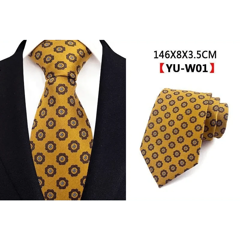 Men Business Elegant Necktie Design Silk Wedding Tie For Men Office Mens Fashion Formal Tie