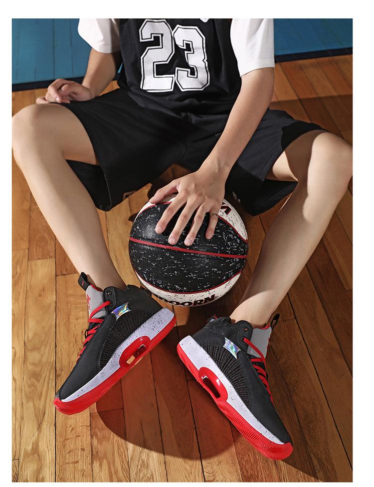Men's Casual Breathable Comfortable Cushioned Soft Professional Sports Basketball Shoes Outdoor Street Sports Shoes Lightning Professional Anti Slip Sports Shoes For Running Walking